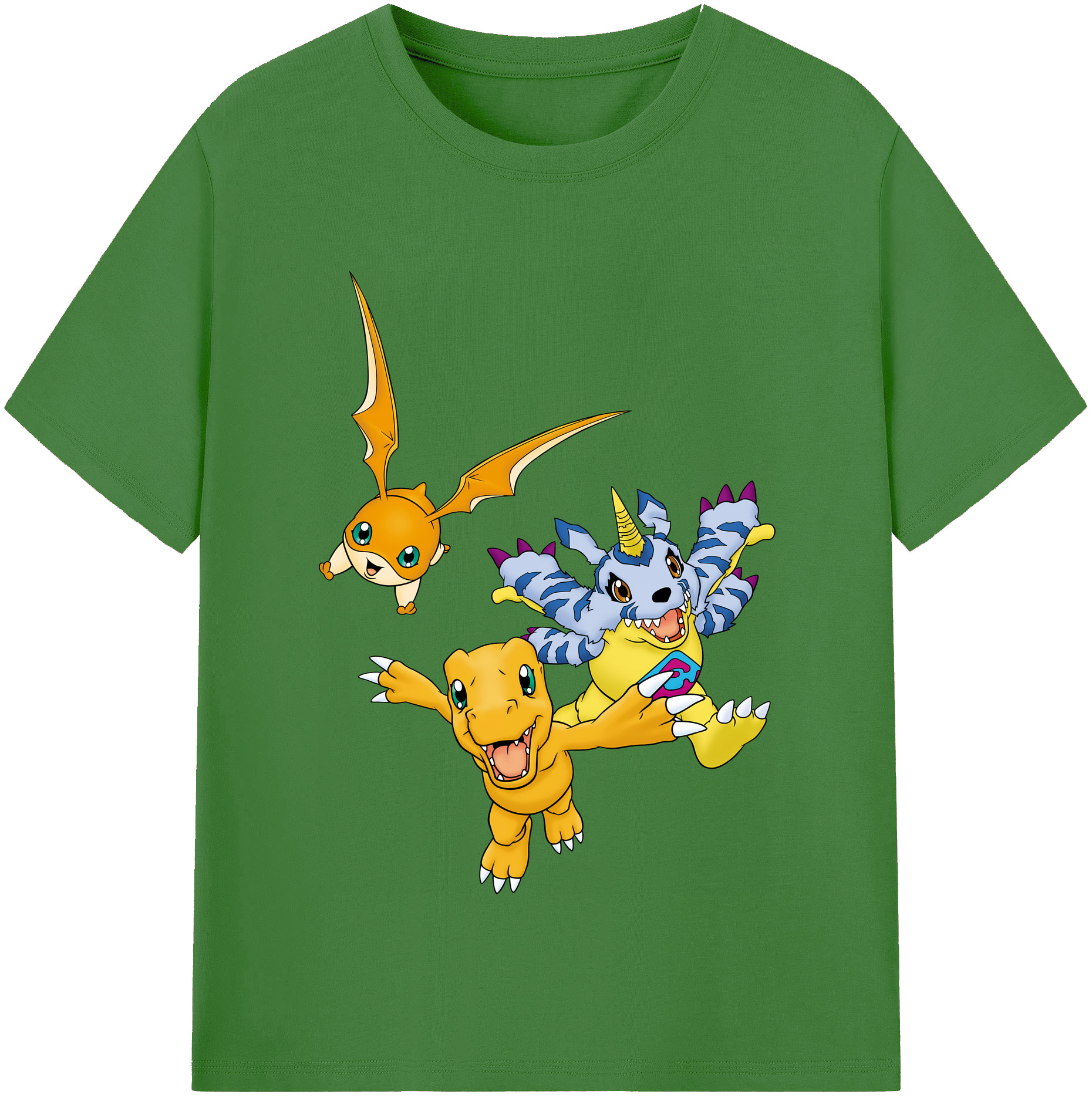 （画像用） Digimon デジタルモンスター/デジモン レディースカジュアルプリントTシャツ（綿100％）